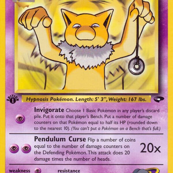 Sabrina’s Hypno Pokemon Kaart