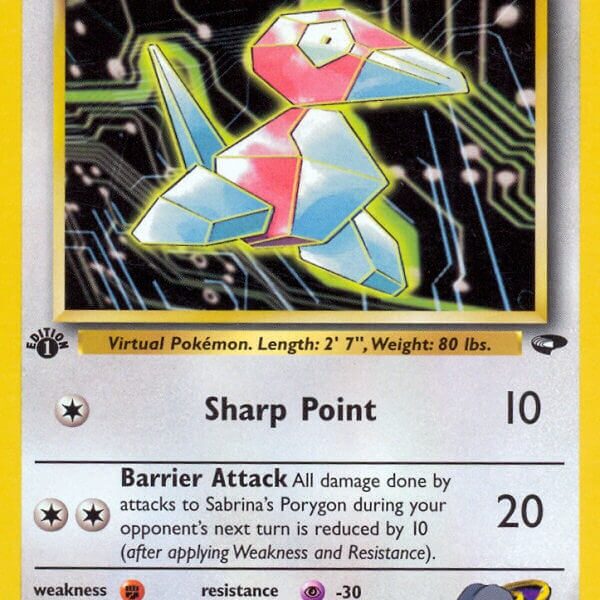 Sabrina’s Porygon Pokemon Kaart