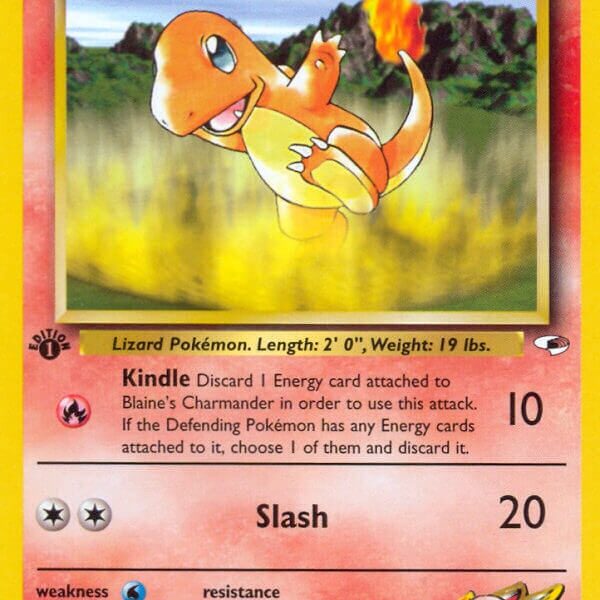 Blaine’s Charmander Pokemon Kaart