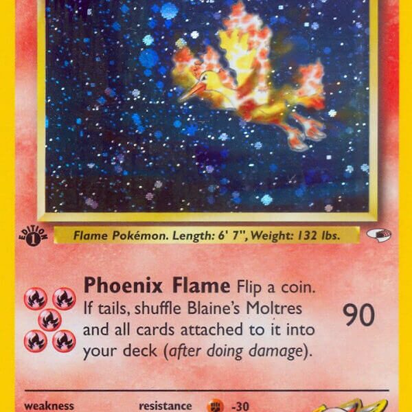 Blaine’s Moltres Pokemon Kaart