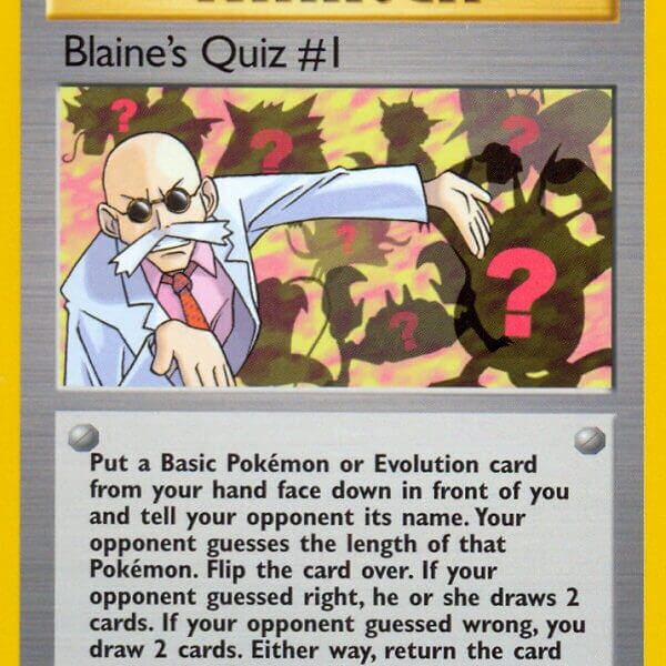 Blaine’s Quiz #1 Pokemon Kaart