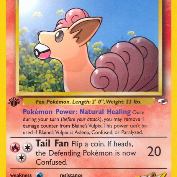 Blaine’s Vulpix Pokemon Kaart