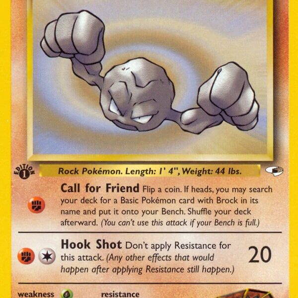Brock’s Geodude Pokemon Kaart