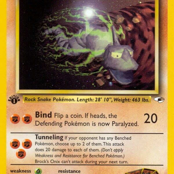 Brock’s Onix Pokemon Kaart