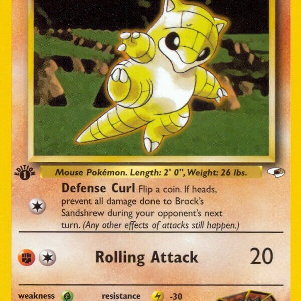 Brock’s Sandshrew Pokemon Kaart