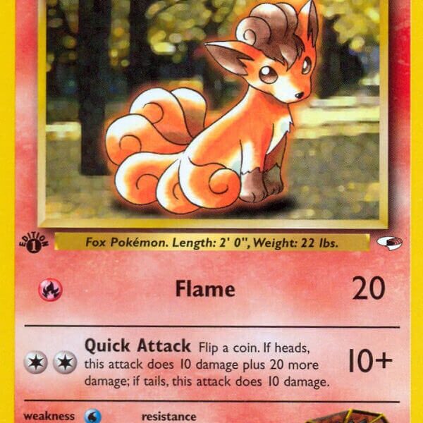 Brock’s Vulpix Pokemon Kaart