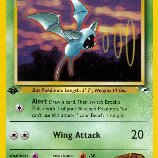 Brock’s Zubat Pokemon Kaart
