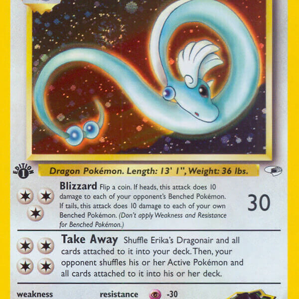 Erika’s Dragonair Pokemon Kaart