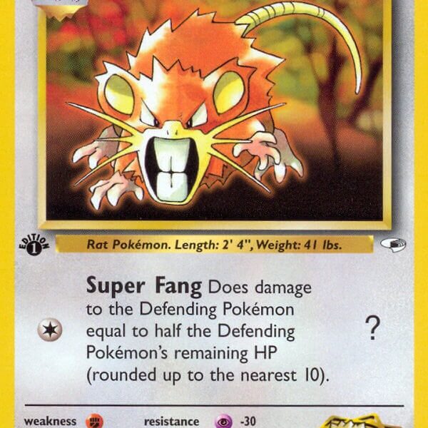 Lt. Surge’s Raticate Pokemon Kaart