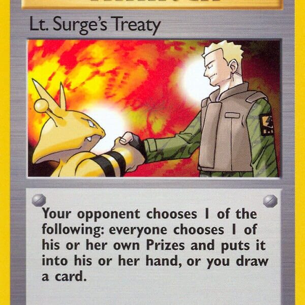Lt. Surge’s Treaty Pokemon Kaart