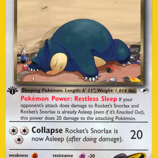 Rocket’s Snorlax Pokemon Kaart