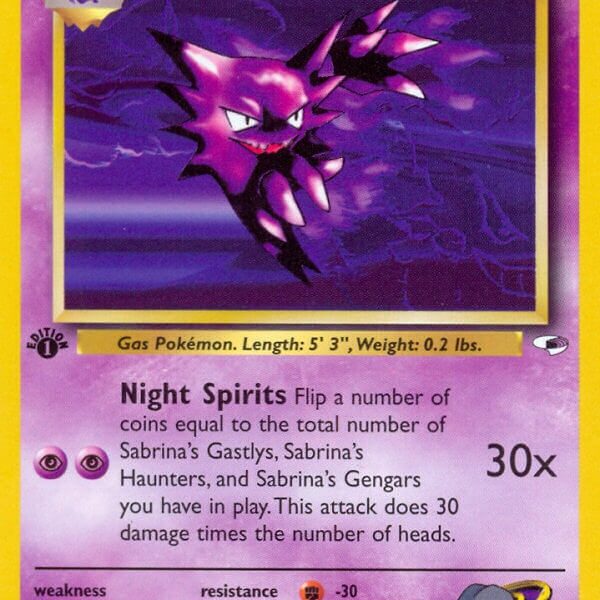 Sabrina’s Haunter Pokemon Kaart