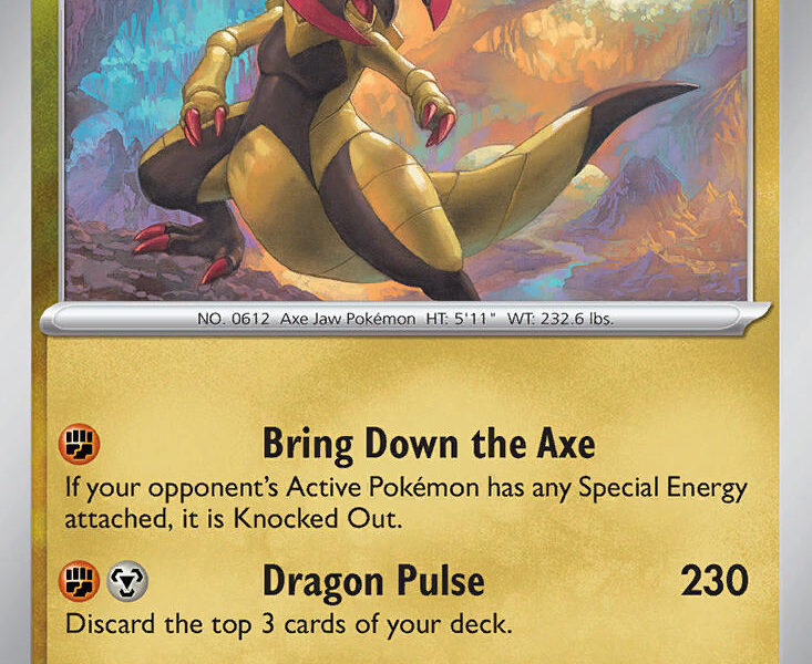 Haxorus Pokemon Kaart