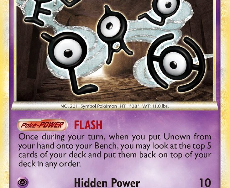 Unown Pokemon Kaart