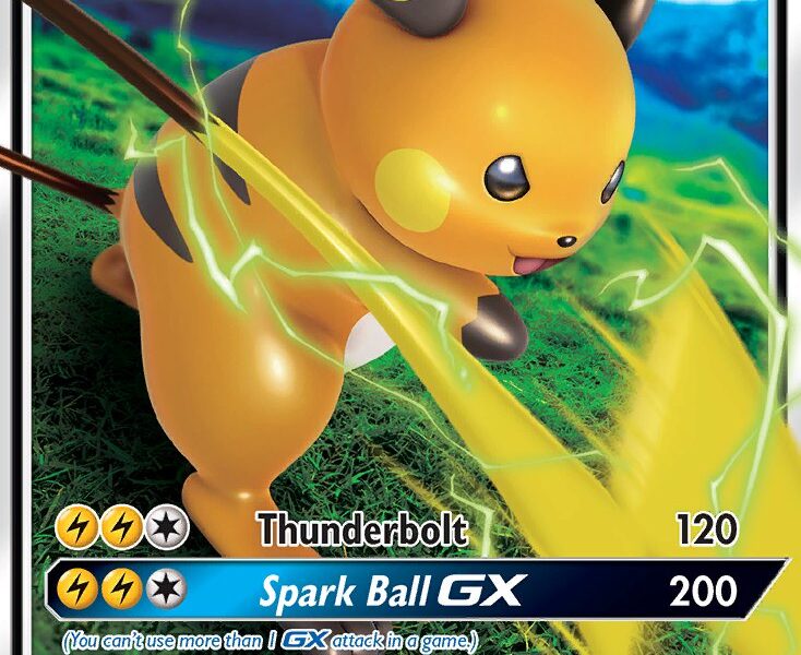 Raichu-GX Pokemon Kaart