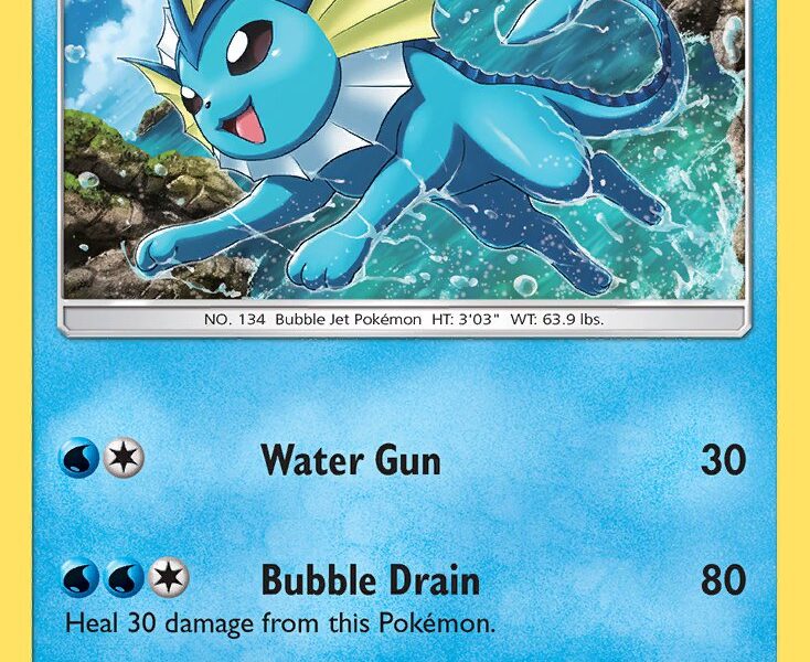 Vaporeon Pokemon Kaart