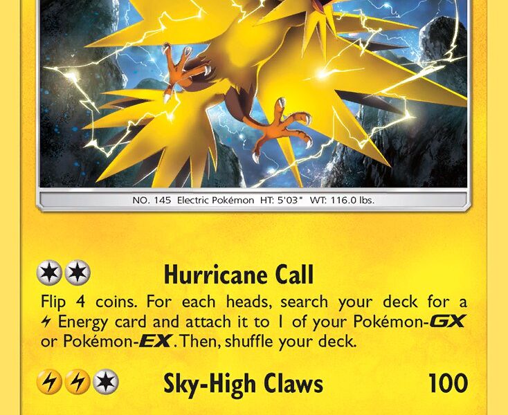 Zapdos Pokemon Kaart