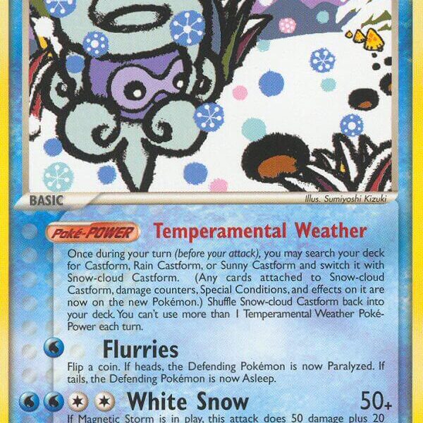 Snow-cloud Castform Pokemon Kaart
