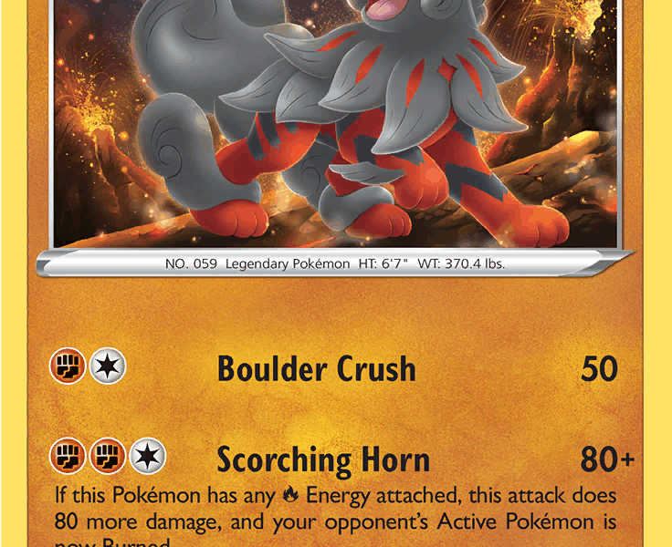 Hisuian Arcanine Pokemon Kaart