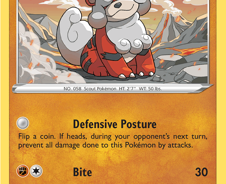 Hisuian Growlithe Pokemon Kaart