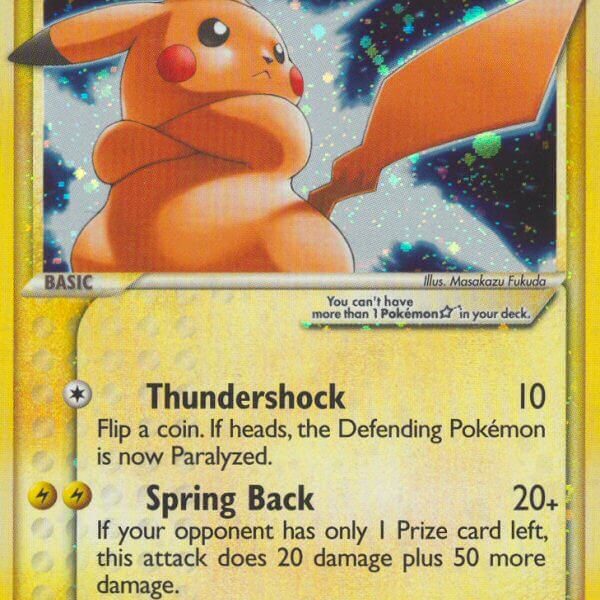 Pikachu Star Pokemon Kaart