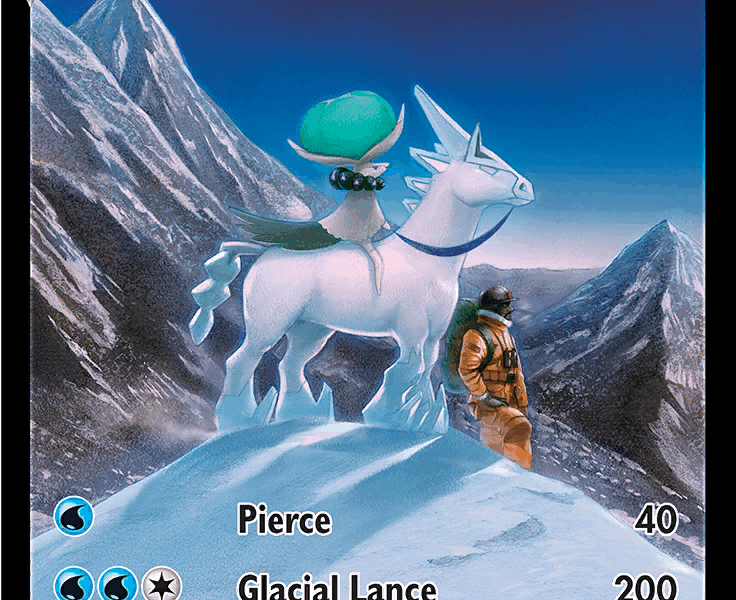 Ice Rider Calyrex V Pokemon Kaart