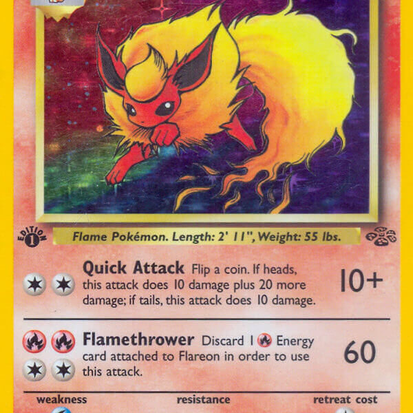 Flareon Pokemon Kaart