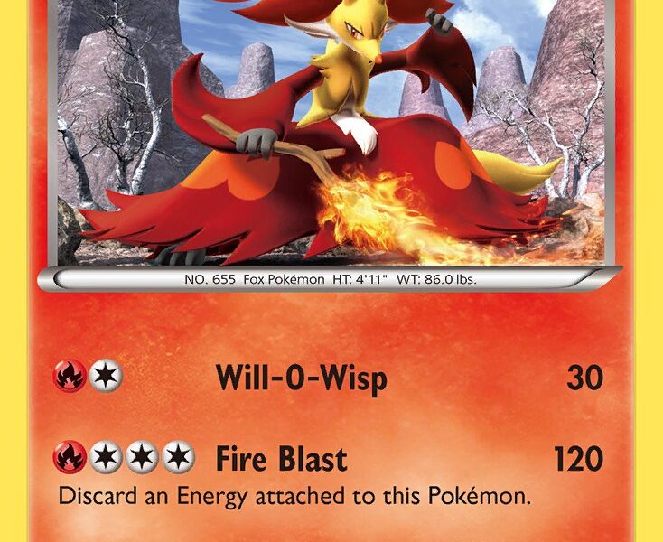 Delphox Pokemon Kaart