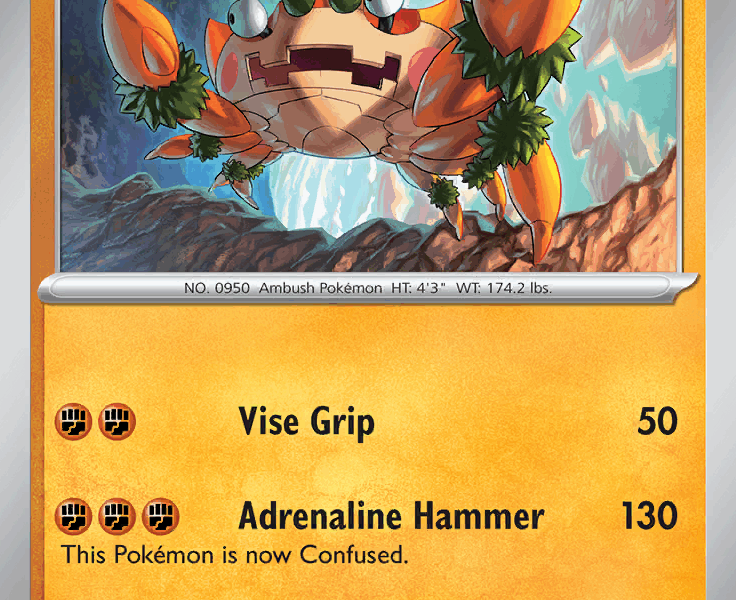 Klawf Pokemon Kaart