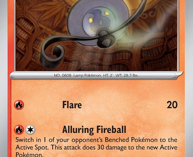 Lampent Pokemon Kaart