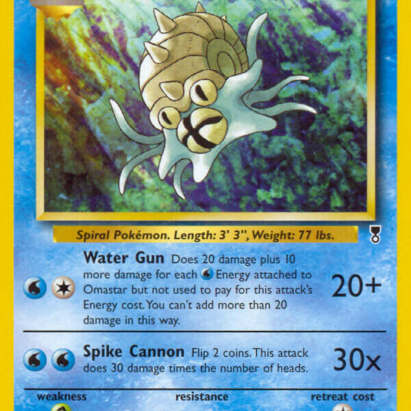 Omastar Pokemon Kaart