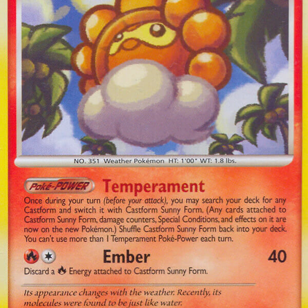 Castform Sunny Form Pokemon Kaart