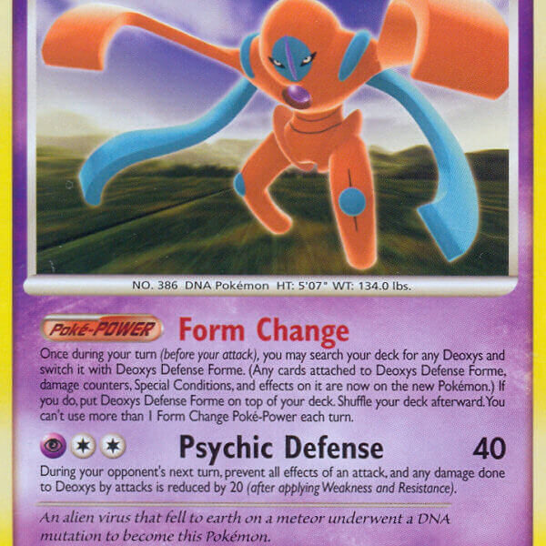 Deoxys Defense Forme Pokemon Kaart