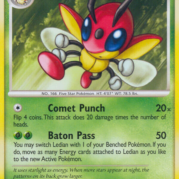 Ledian Pokemon Kaart