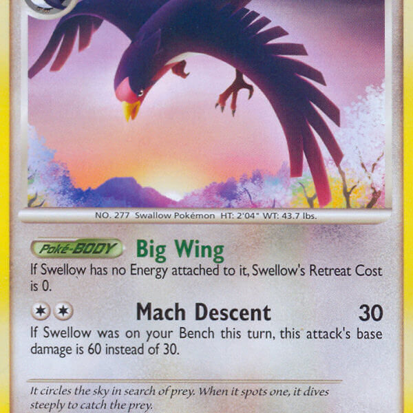 Swellow Pokemon Kaart