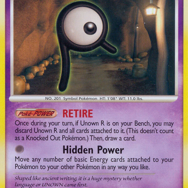 Unown R Pokemon Kaart