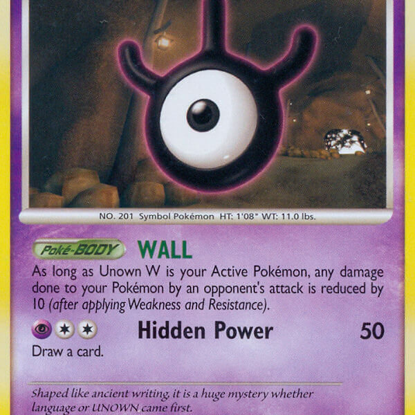 Unown W Pokemon Kaart