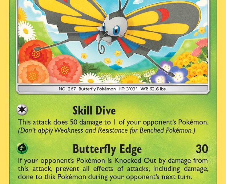 Beautifly Pokemon Kaart