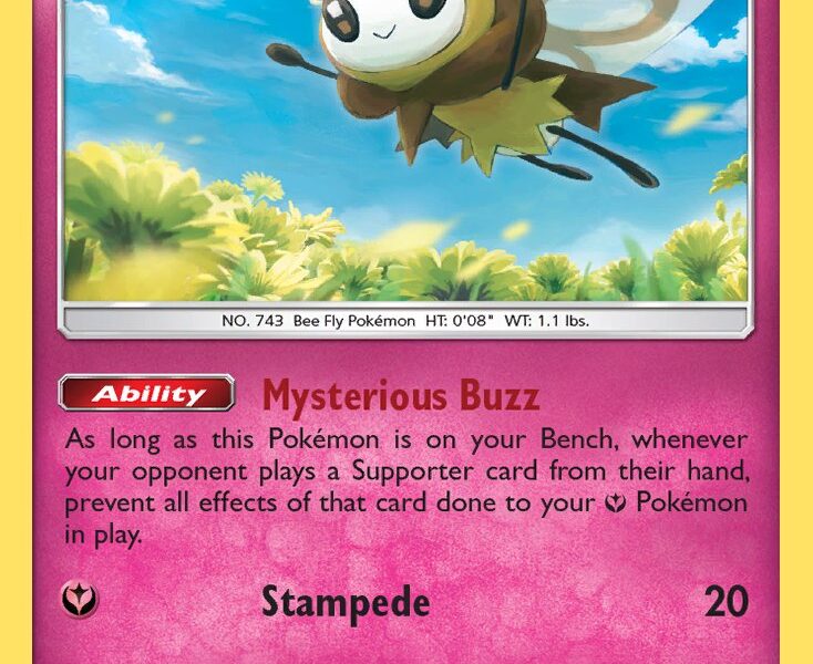 Ribombee Pokemon Kaart