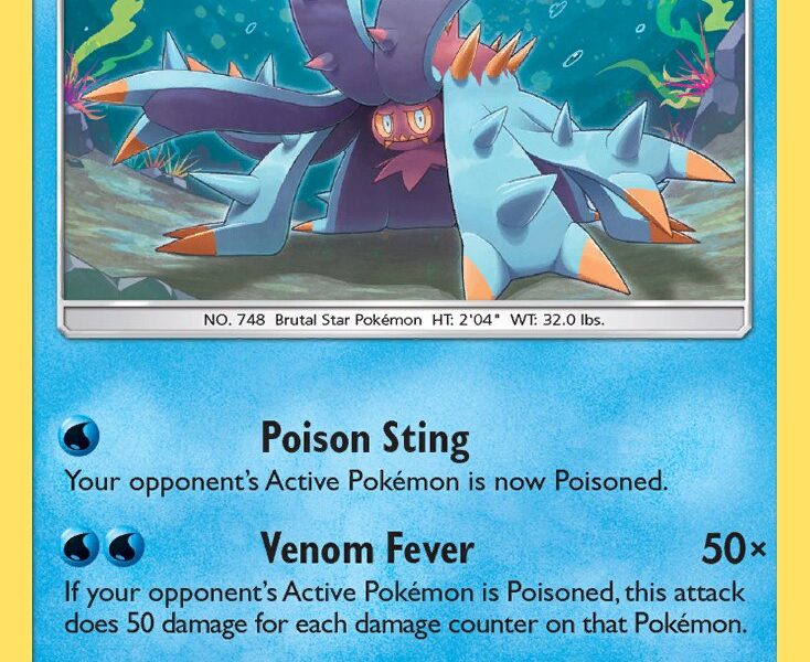 Toxapex Pokemon Kaart