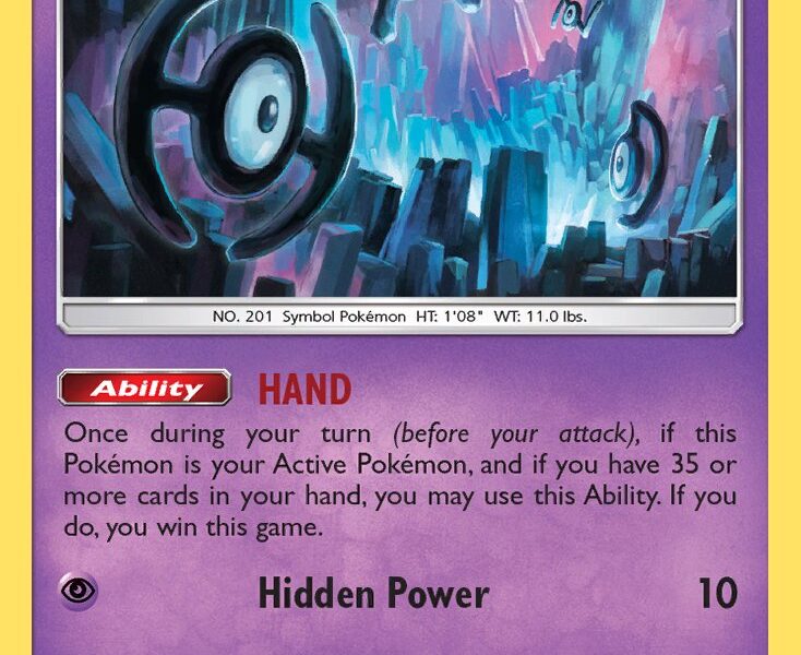 Unown Pokemon Kaart