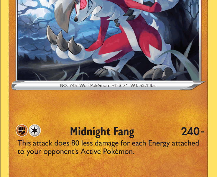 Lycanroc Pokemon Kaart