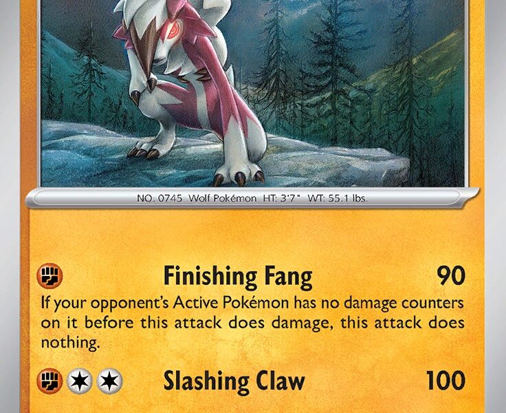 Lycanroc Pokemon Kaart