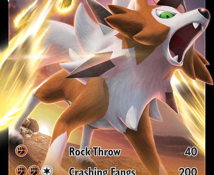 Lycanroc V Pokemon Kaart