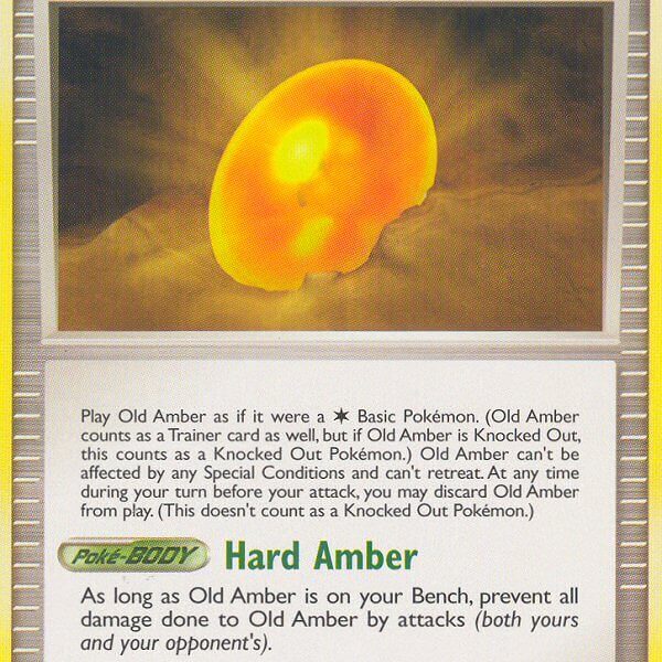Old Amber Pokemon Kaart