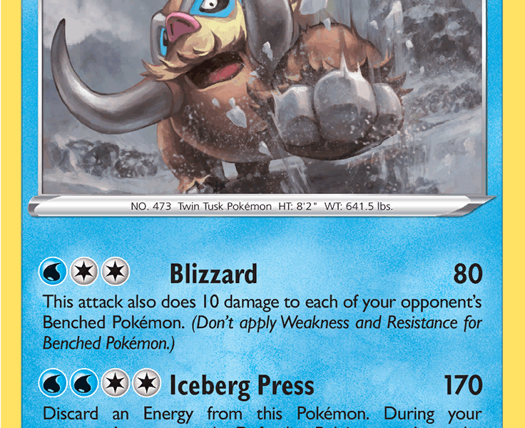 Mamoswine Pokemon Kaart