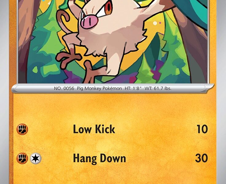 Mankey Pokemon Kaart