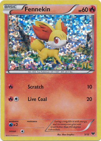 Fennekin Pokemon Kaart