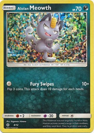 Alolan Meowth Pokemon Kaart