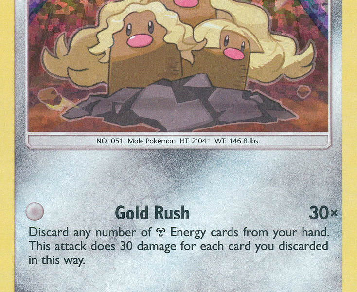 Alolan Dugtrio Pokemon Kaart